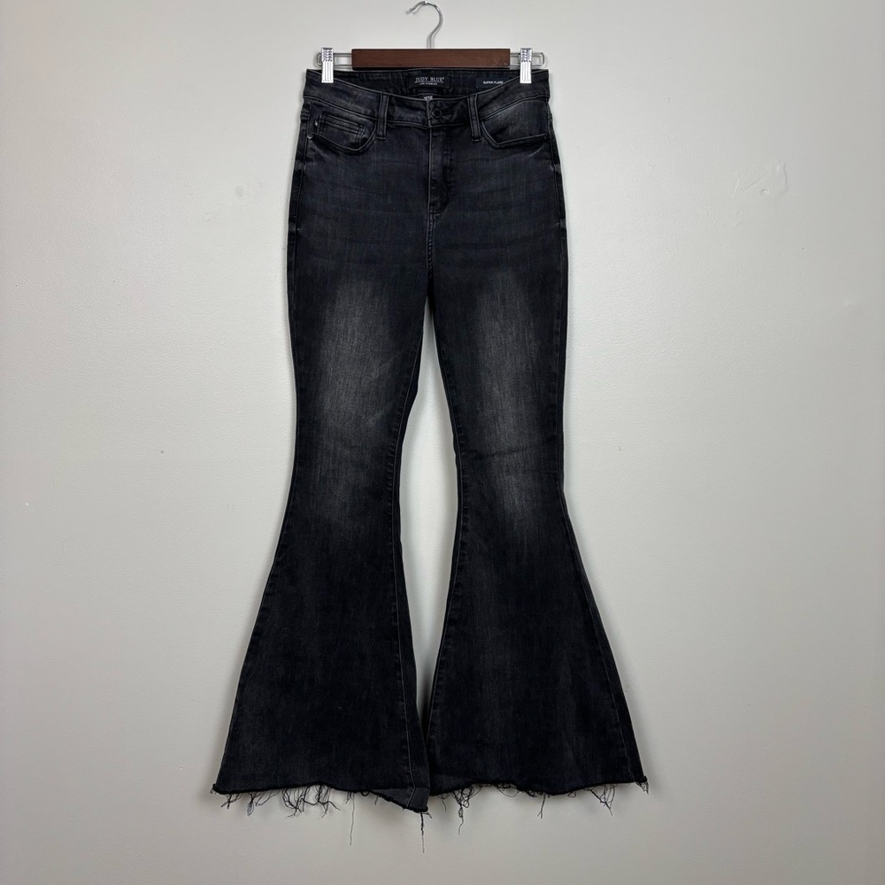 Judy Blue Jeans Womens 26 Super Flare Mid Rise Retro Stretch 5 Pocket‎ Denim